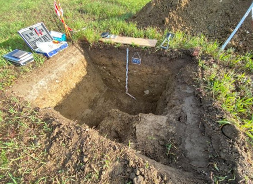 Bodenprofil auf Fruchtfolgeflaeche