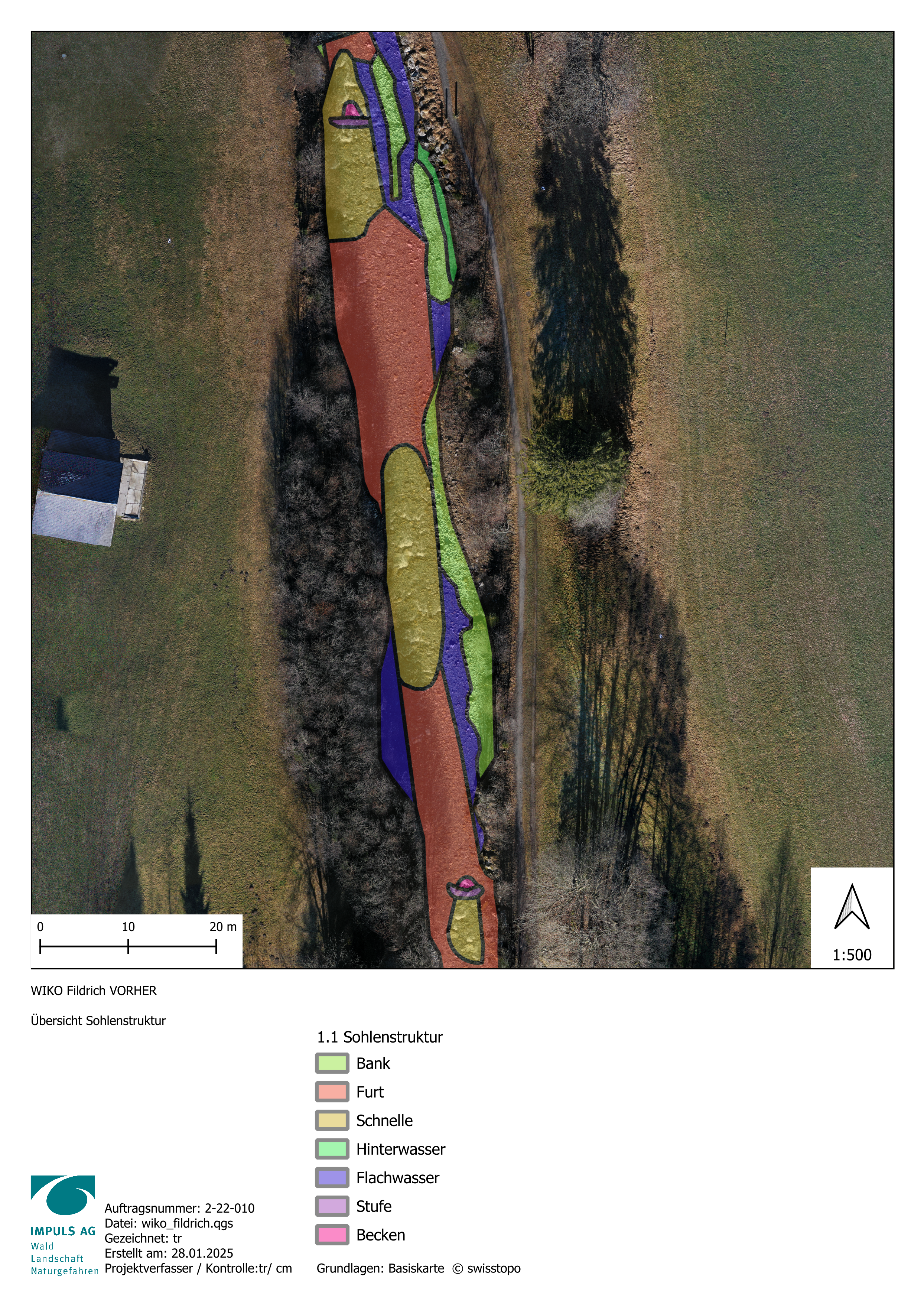 Übersichtskarte Sohlenstruktur