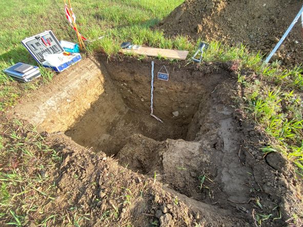Bodenprofil auf Fruchtfolgeflaeche