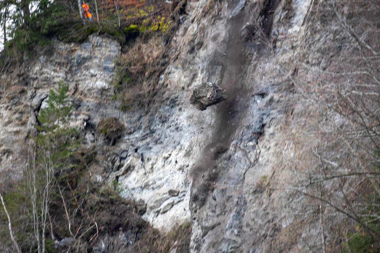 herabfallender Block